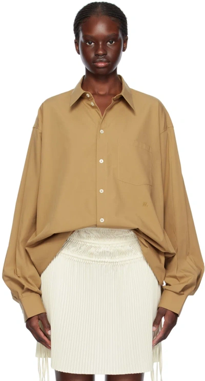 Helmut Lang Tan Oversized Shirt In Trench Ft2