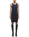 Helmut Lang Soft Ribbed Tank Dress In Blue