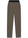 Helmut Lang Tapered Trousers In Braun