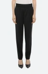 Helmut Lang Tapered Wool Twill Straight Leg Pants In Black
