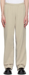 Helmut Lang Taupe Expansion Panel Sweatpants In Stone