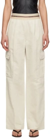 Helmut Lang Logo Band Pull On Pant In Ivory - C05
