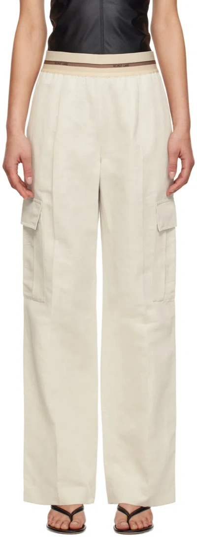 Helmut Lang Logo Band Pull On Pant In Ivory - C05
