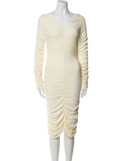 Pre-owned Helmut Lang Terry Cloth Mini Dress In White