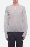 Helmut Lang Texture Henley Sweater In Gray