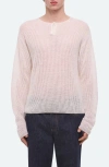 Helmut Lang Texture Henley Sweater In White