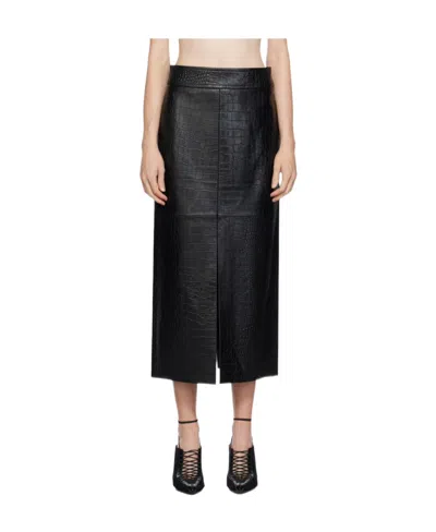 HELMUT LANG TEXTURED EMBOSSED SKIRT