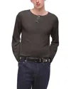 Helmut Lang Textured Henley In Black