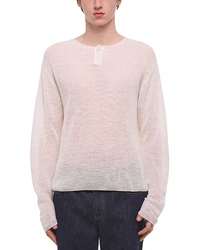 Helmut Lang Textured Henley In Pink