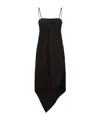 Helmut Lang Scarf Hem Wool Midi Dress