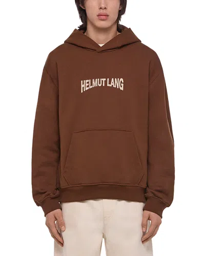 Helmut Lang Ticket Graphic Hoodie In Brown