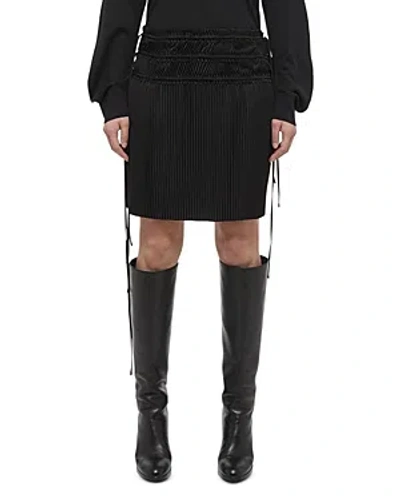 Helmut Lang Tie Pleat Skirt In Black