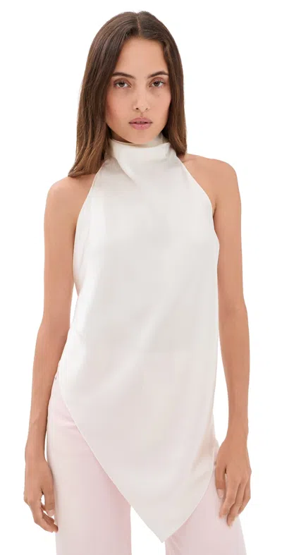 Helmut Lang Tie Scarf Top Ivory In White