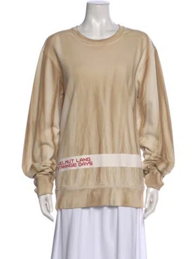 Pre-owned Helmut Lang Tie-dye Print Crew Neck Sweatshirt In Neutral