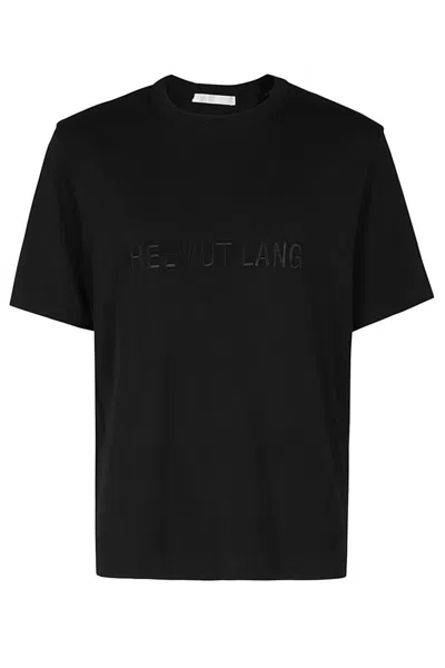 HELMUT LANG HELMUT LANG TONAL LOGO BLACK COTTON T-SHIRT