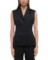Helmut Lang Modest Logo Jacquard Vest In Black/black