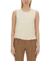 Helmut Lang Jersey Tank Top In Neutral