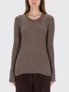 Helmut Lang Open-back Ribbed Top In Brown