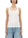 Helmut Lang Strap Racer Tank In J Optic White