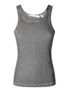 Helmut Lang Garment-dyed Racer Tank In Silver