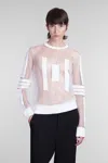 Helmut Lang Astro Sheer Mesh Sweater In White