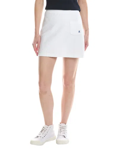 Helmut Lang Toweling Terry Skirt In White