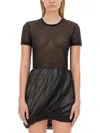 Helmut Lang Zeroscape Mesh Cotton Jersey T-shirt In Black