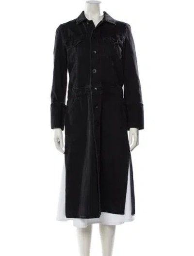 Pre-owned Helmut Lang Trench Coat In Black