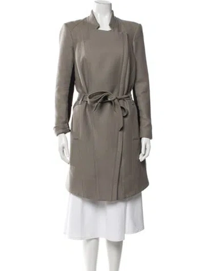 Pre-owned Helmut Lang Trench Coat In Gray