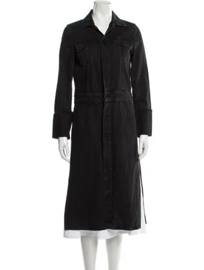 Pre-owned Helmut Lang Trench Coat In Gray