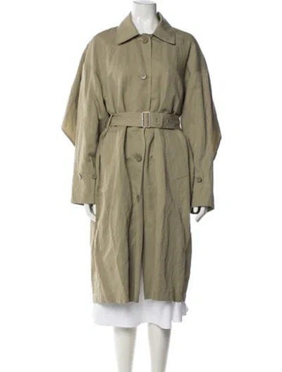 Pre-owned Helmut Lang Trench Coat In Green