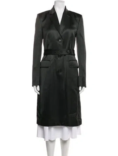 Pre-owned Helmut Lang Trench Coat In Green