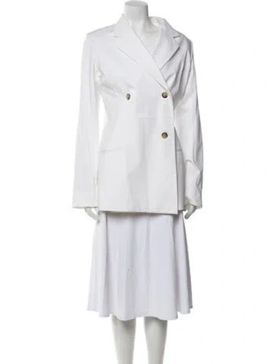 Pre-owned Helmut Lang Trench Coat In White