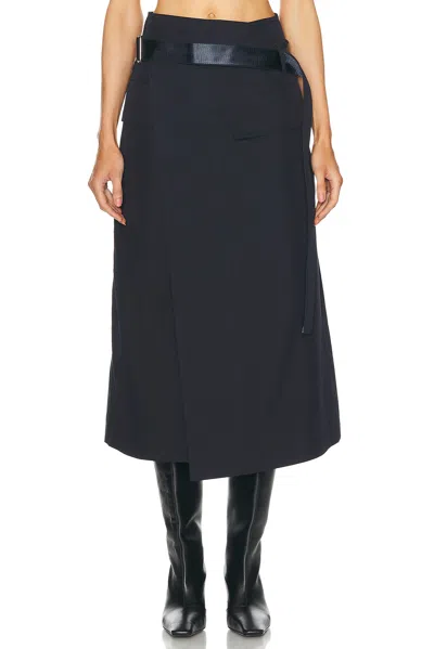 Helmut Lang Trench Skirt In Navy