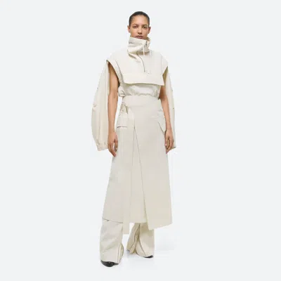 Helmut Lang Trench Wrap Skirt In White