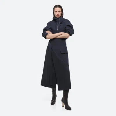 Helmut Lang Trench Wrap Skirt In Navy