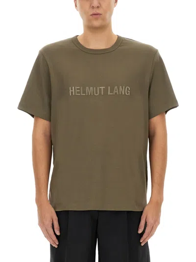 Helmut Lang T-shirt With Logo In Brown