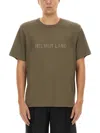 Helmut Lang Man T-shirt Khaki Size M Cotton In Green