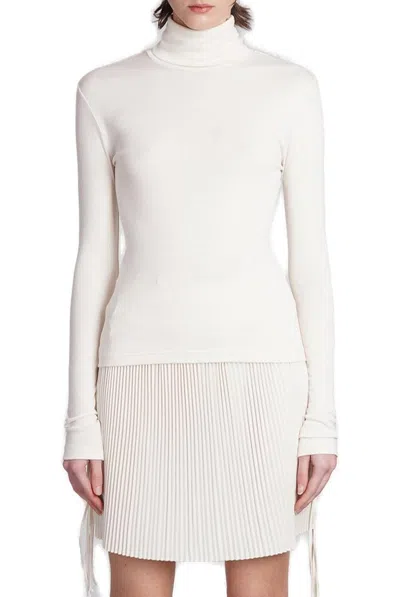 Helmut Lang Turtleneck Knitted Top In White
