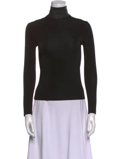 Pre-owned Helmut Lang Turtleneck Long Sleeve Top In Black
