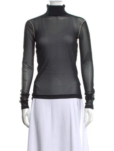Pre-owned Helmut Lang Turtleneck Long Sleeve Top In Black