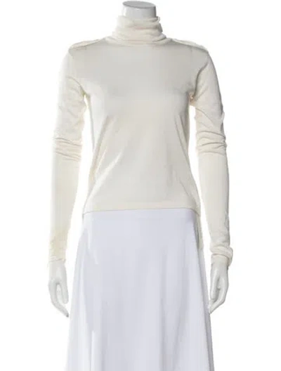 Pre-owned Helmut Lang Turtleneck Long Sleeve Top In Neutrals