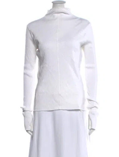 Pre-owned Helmut Lang Turtleneck Long Sleeve Top In White