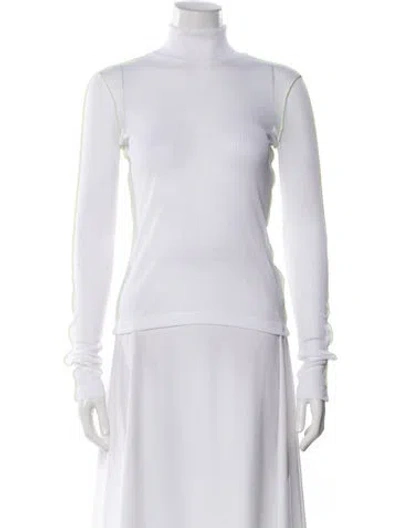 Pre-owned Helmut Lang Turtleneck Long Sleeve Top In White
