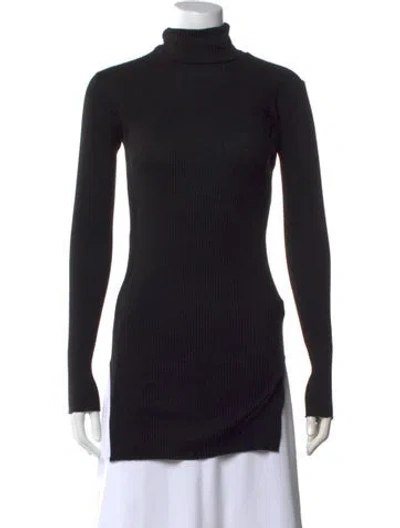 Pre-owned Helmut Lang Turtleneck Long Sleeve Tunic In Black