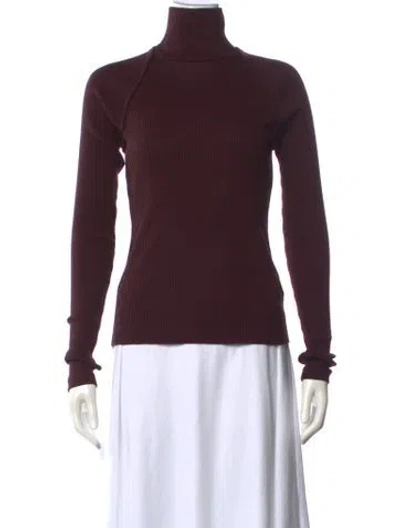Pre-owned Helmut Lang Turtleneck Sweater In Burgundy