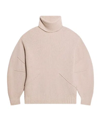 Helmut Lang Turtleneck Sweater In Nude
