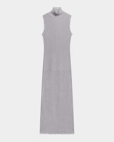 Helmut Lang Turtleneck Tank Dress In Cool Grey