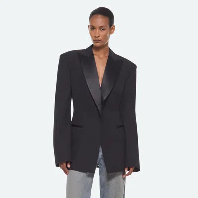 Helmut Lang Tuxedo Blazer Coat In Black