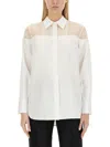 Helmut Lang Poplin Tux Shirt In White